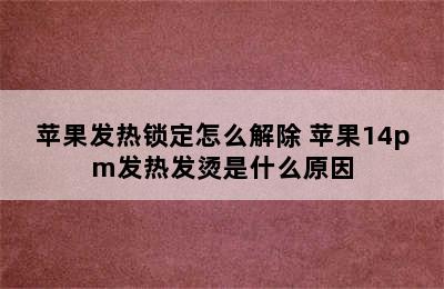 苹果发热锁定怎么解除 苹果14pm发热发烫是什么原因